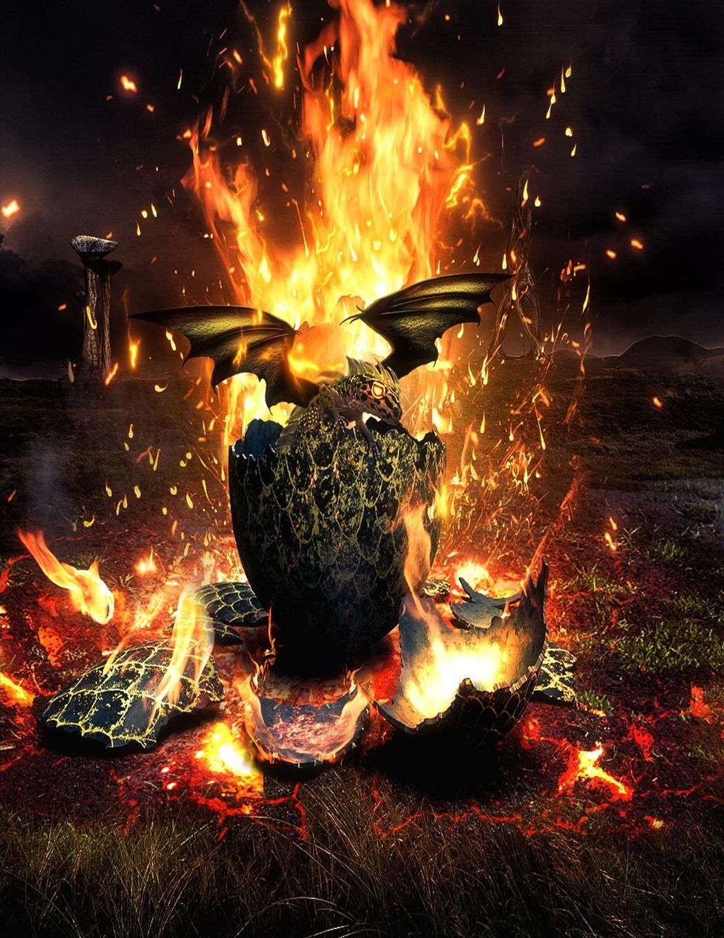 Composition Book: Dragon Composition Book 8.5 x 11 College Ruled Line Paper with 200 pages (100 sheets)