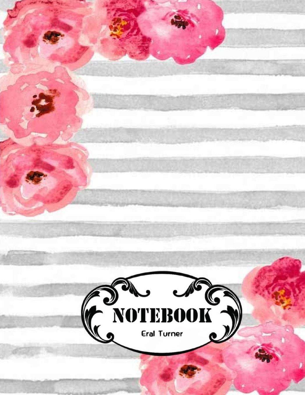 Notebook: Lined : Flower bg 01 : Notebook Journal Diary, 120 Lined pages, 8.5" x 11" Notebook Lined