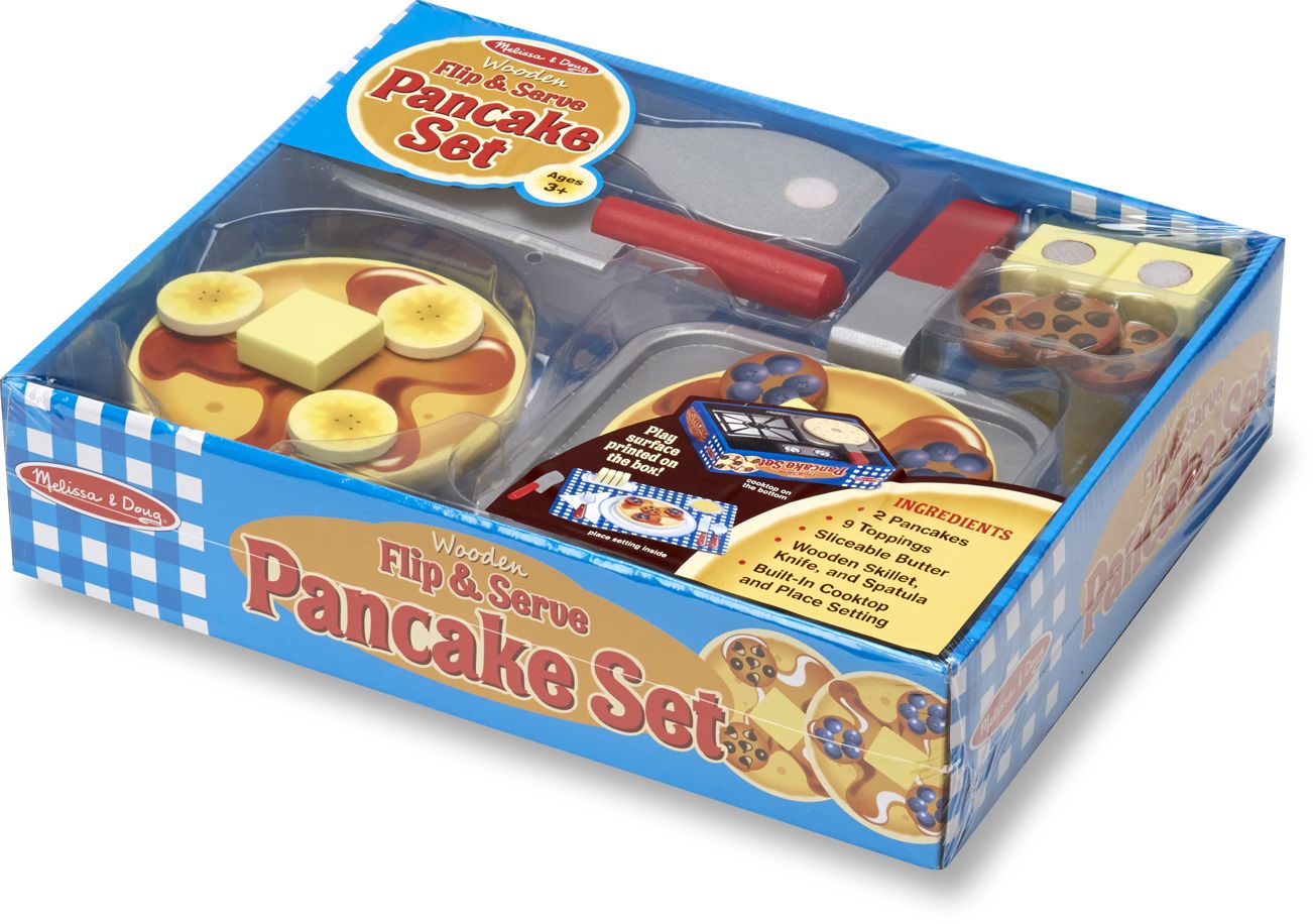Wooden Flip & Serve Pancake Set
