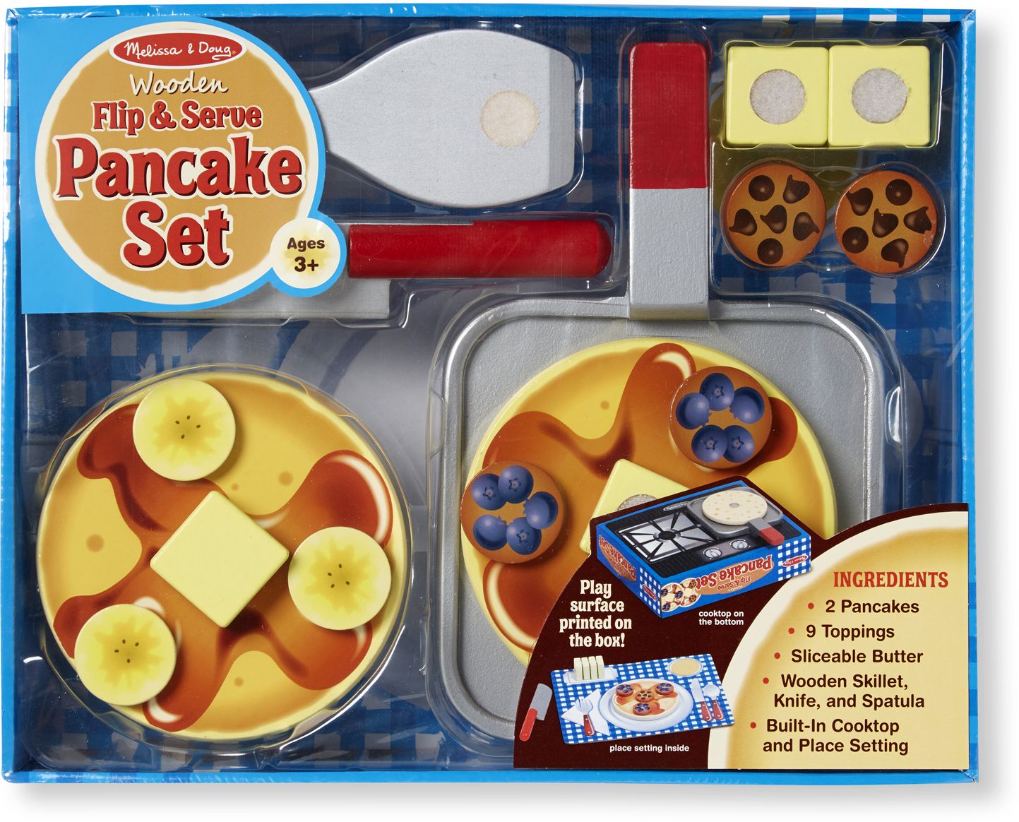 Wooden Flip & Serve Pancake Set