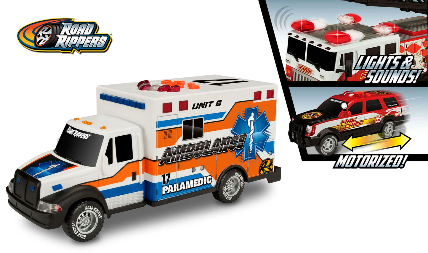 Road Rippers 14" Rush & Rescue Ambulance Car