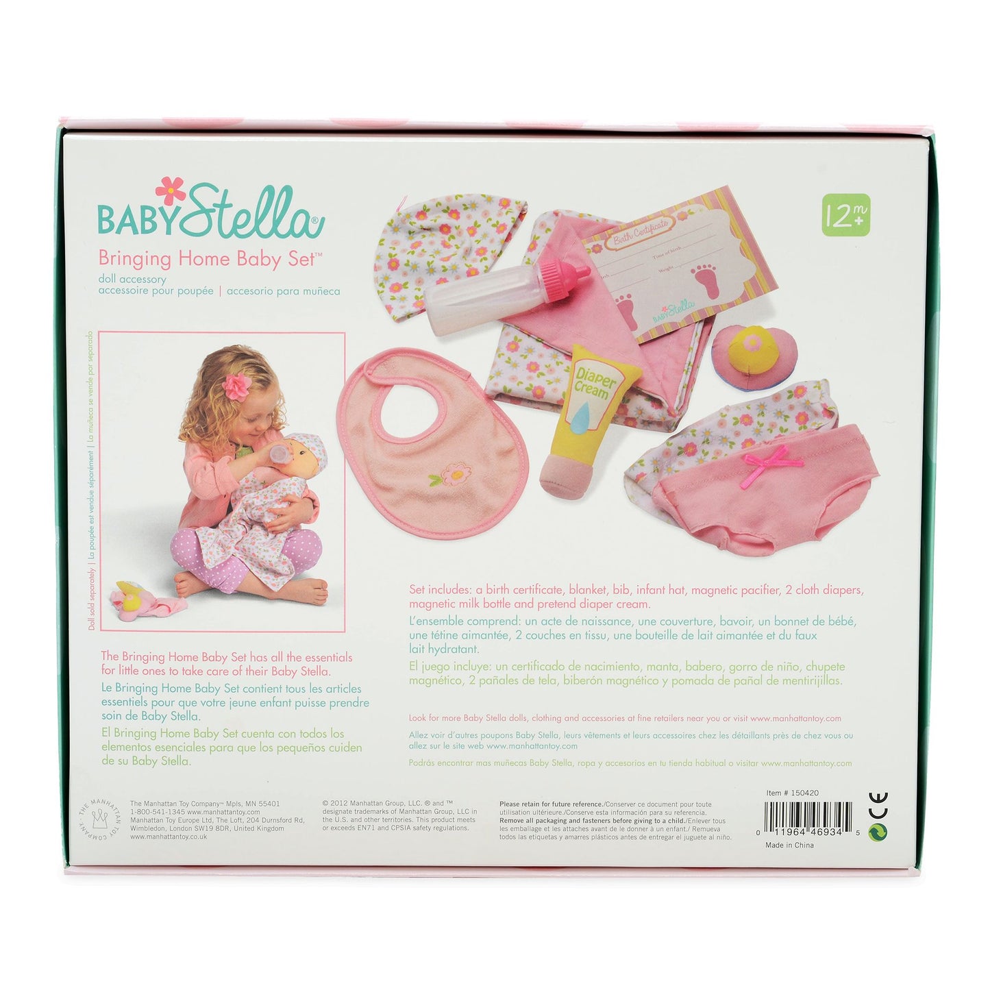 Manhattan Toy Baby Stella Doll Bringing Home Baby Set