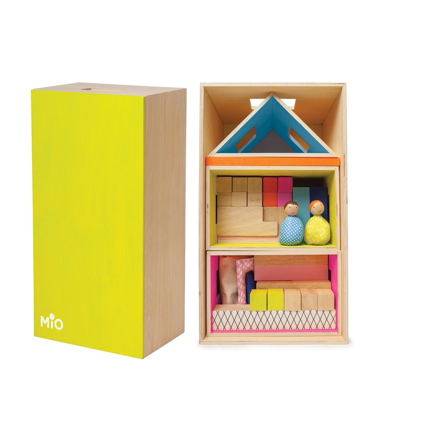 Manhattan Toy MiO Playing, Eating, Sleeping, Working, + 2 People Modular Building Set