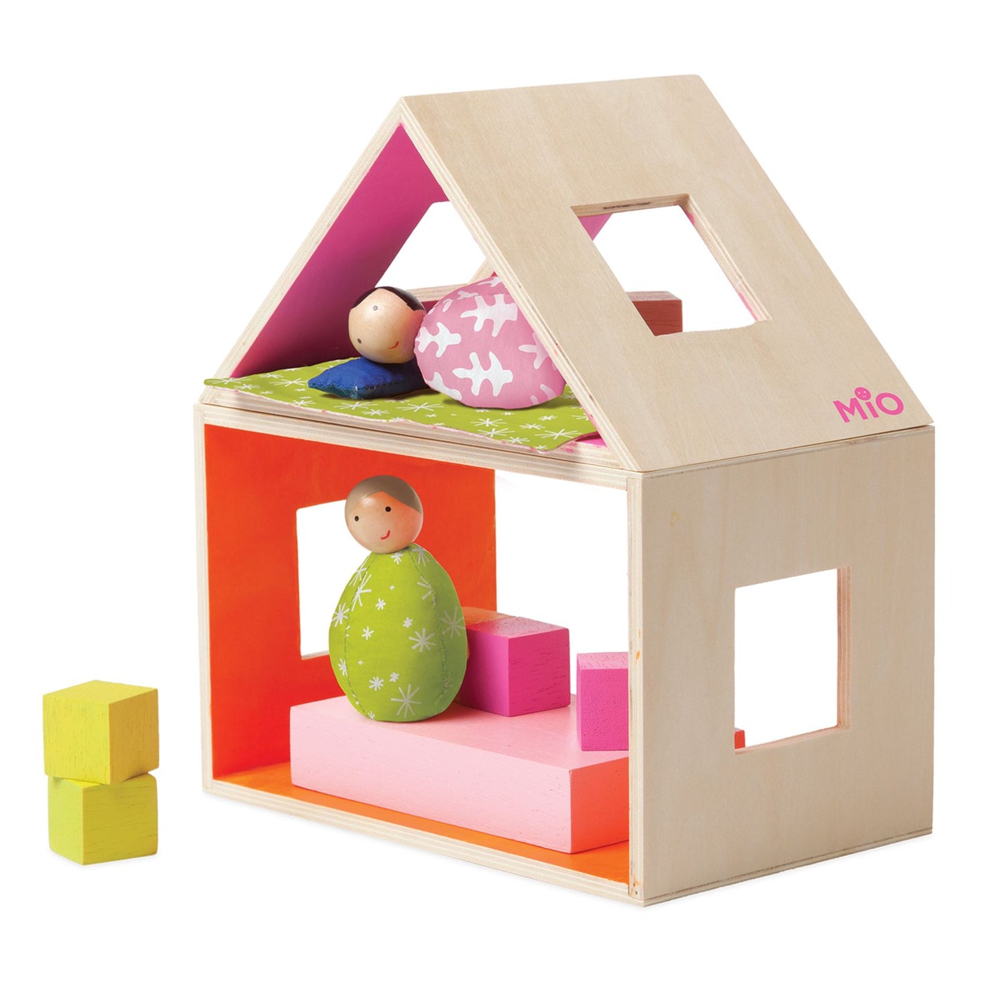 Manhattan Toy MiO Sleeping + 2 People Wooden Building Set