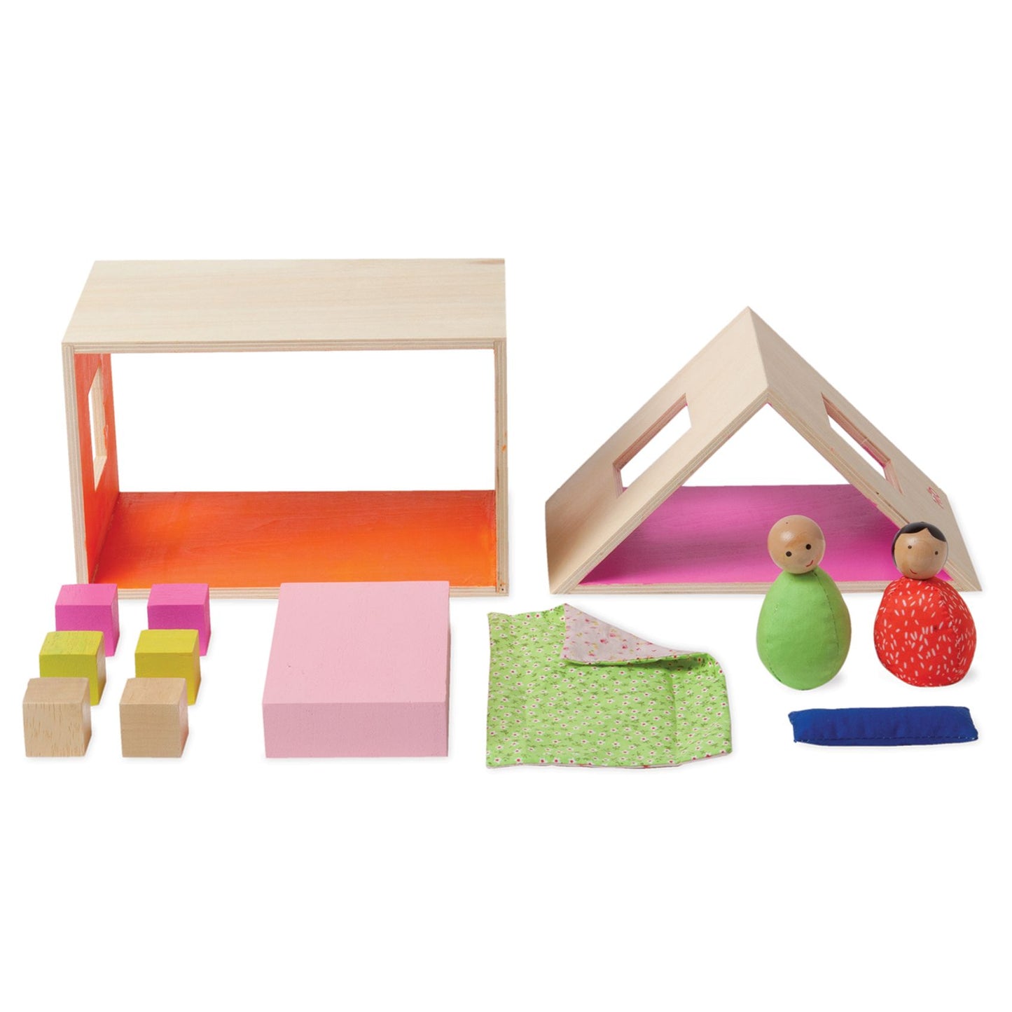 Manhattan Toy MiO Sleeping + 2 People Wooden Building Set