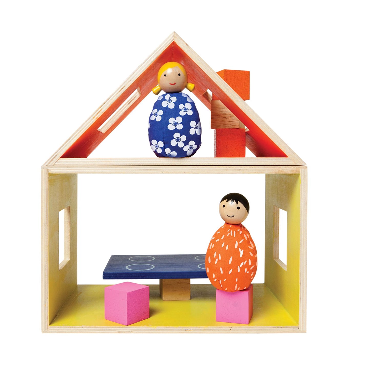 Manhattan Toy MiO Eating + 2 People Wooden Building Set