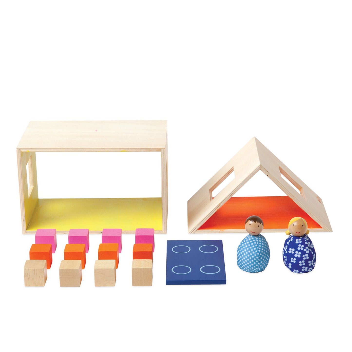 Manhattan Toy MiO Eating + 2 People Wooden Building Set