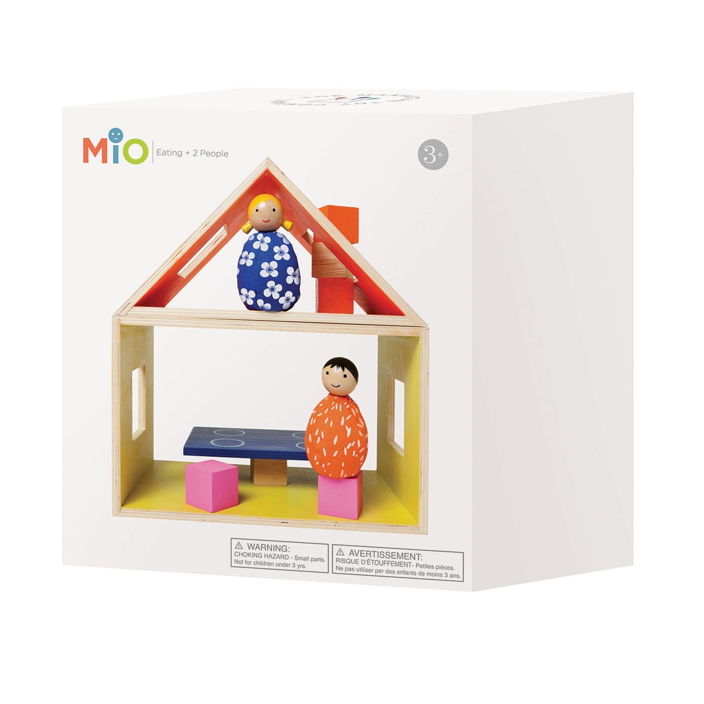 Manhattan Toy MiO Eating + 2 People Wooden Building Set