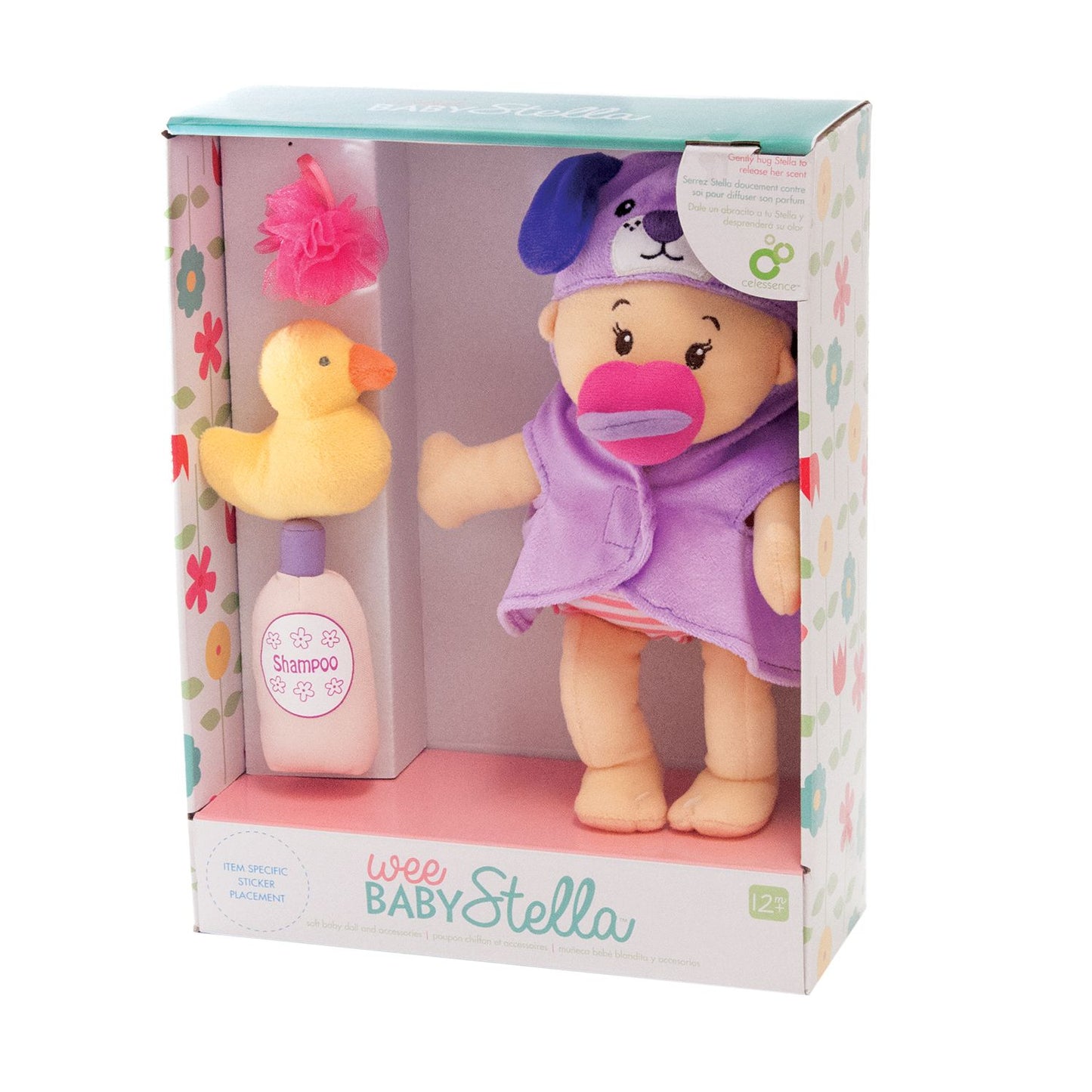 Manhattan Toy Wee Baby Stella 12" Soft Baby Doll and Bathing Set