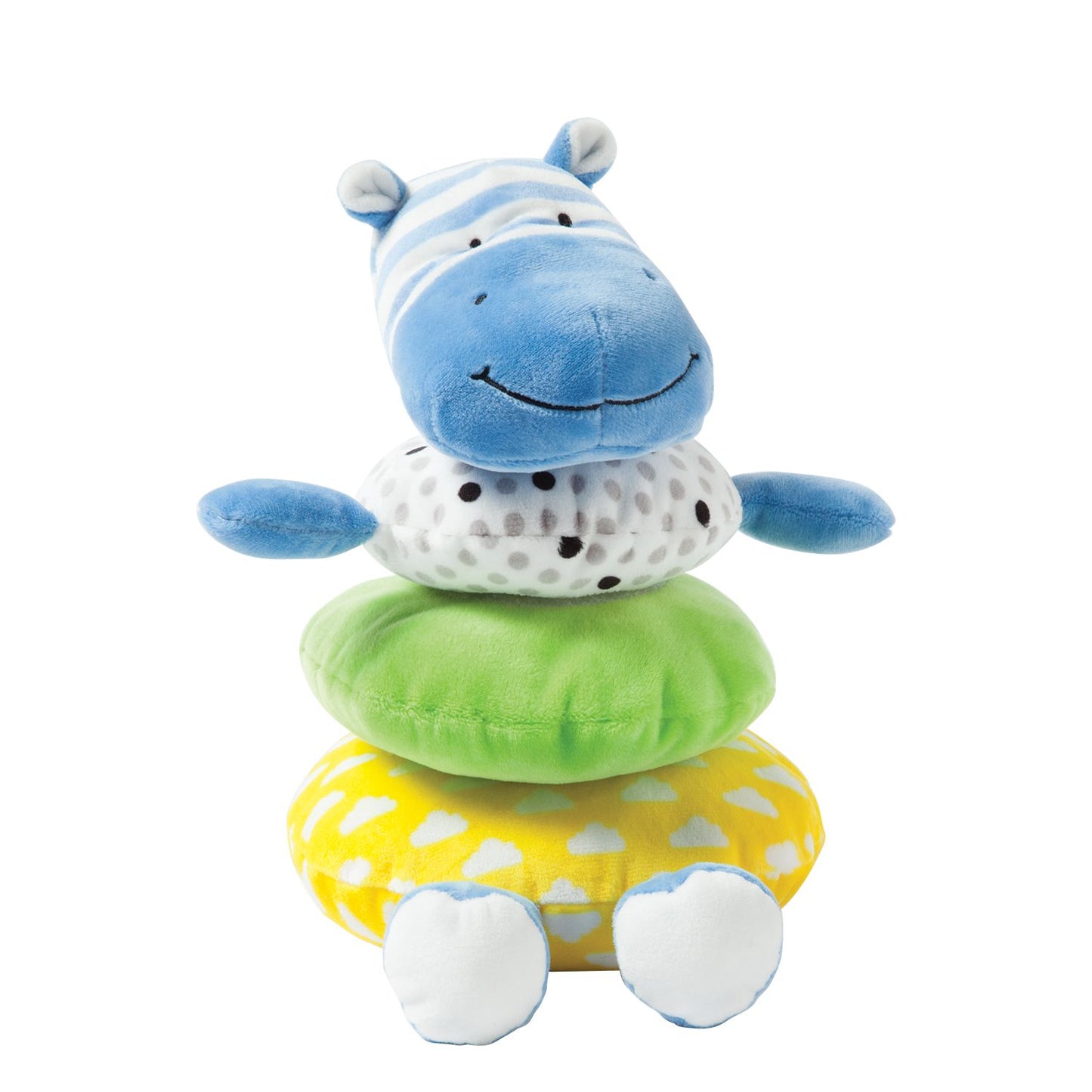Manhattan Toy Soft Stacker Baby Toy, Blue Hippo