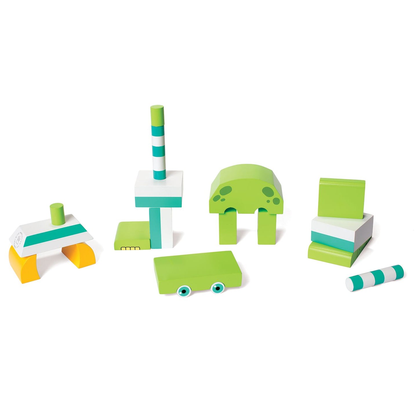 Manhattan Toy Monty The Monster Magnetic Wooden Stacking Block Puzzle