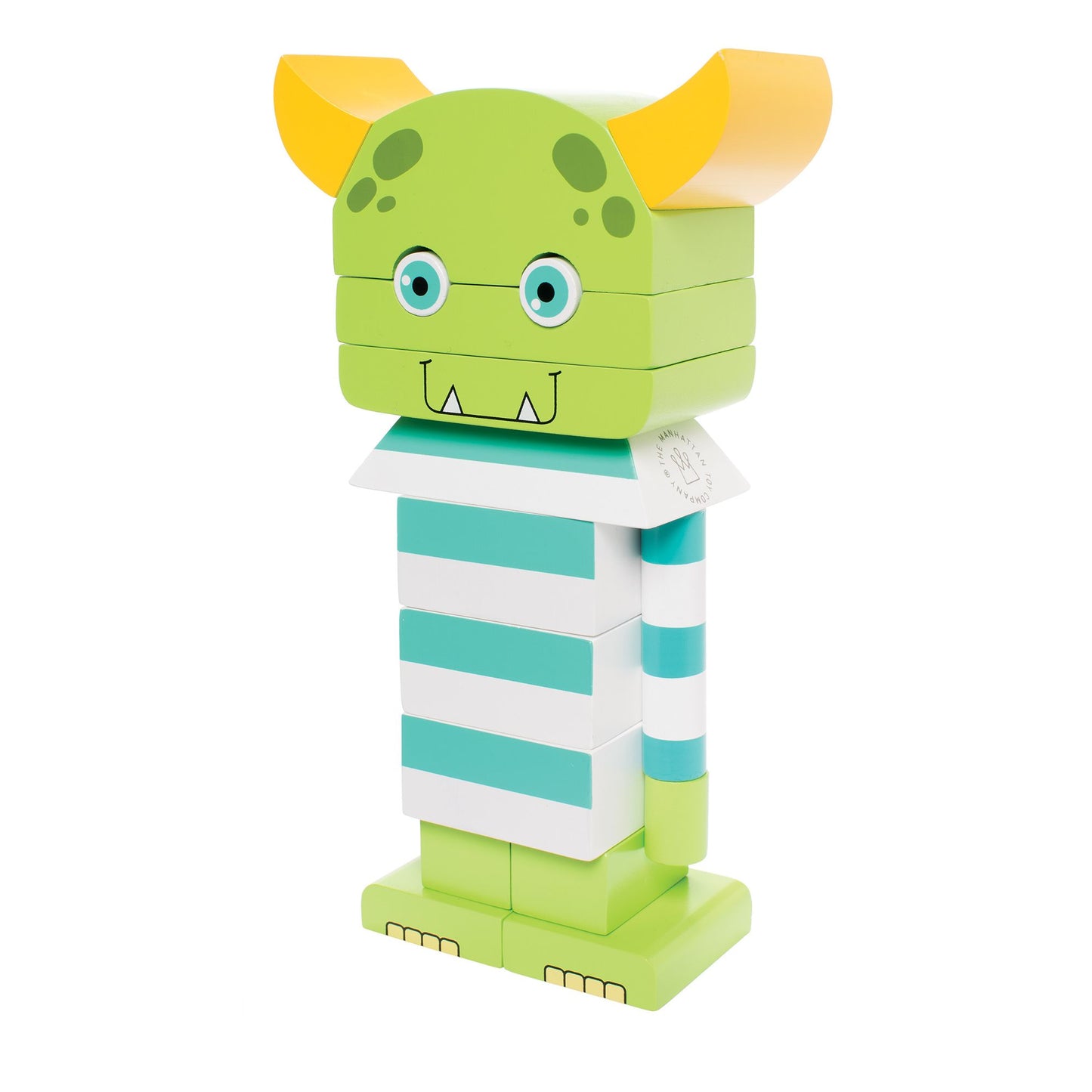 Manhattan Toy Monty The Monster Magnetic Wooden Stacking Block Puzzle