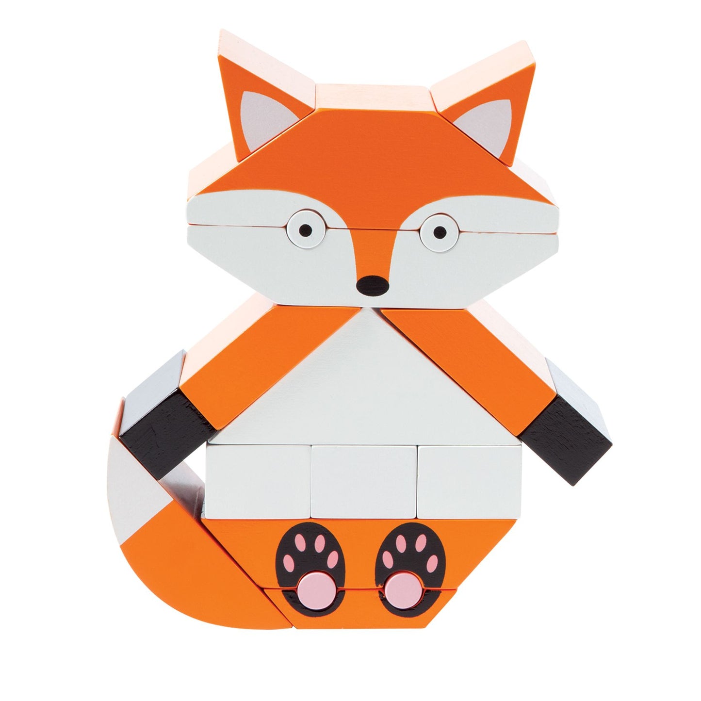 Manhattan Toy Red The Fox Magnetic Wooden Stacking Blocks