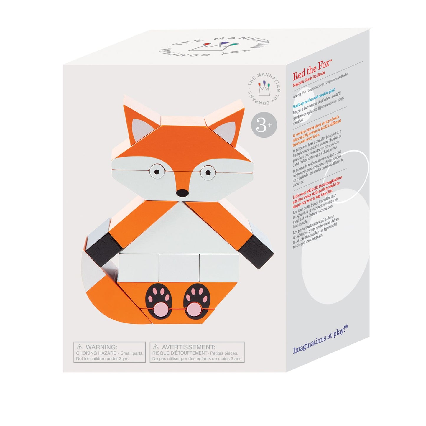 Manhattan Toy Red The Fox Magnetic Wooden Stacking Blocks