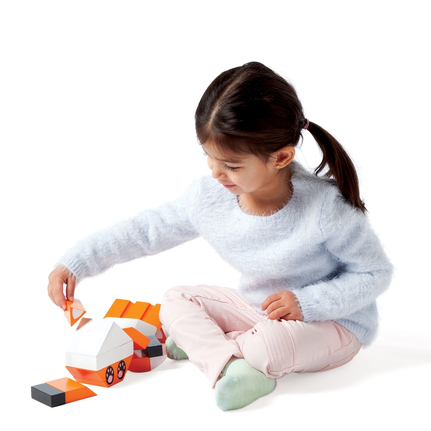 Manhattan Toy Red The Fox Magnetic Wooden Stacking Blocks