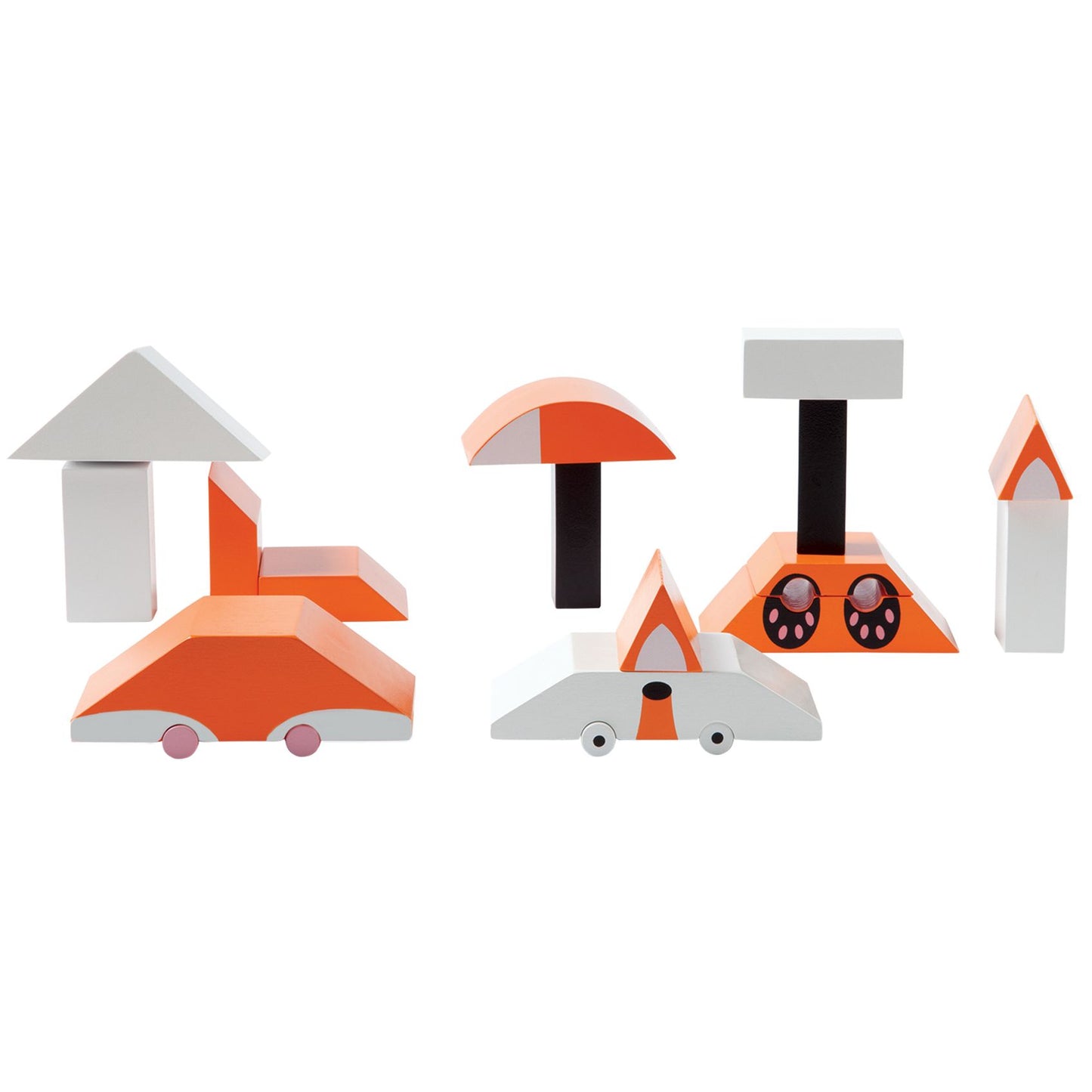 Manhattan Toy Red The Fox Magnetic Wooden Stacking Blocks