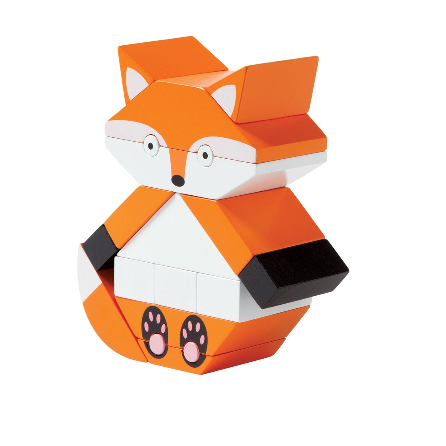 Manhattan Toy Red The Fox Magnetic Wooden Stacking Blocks