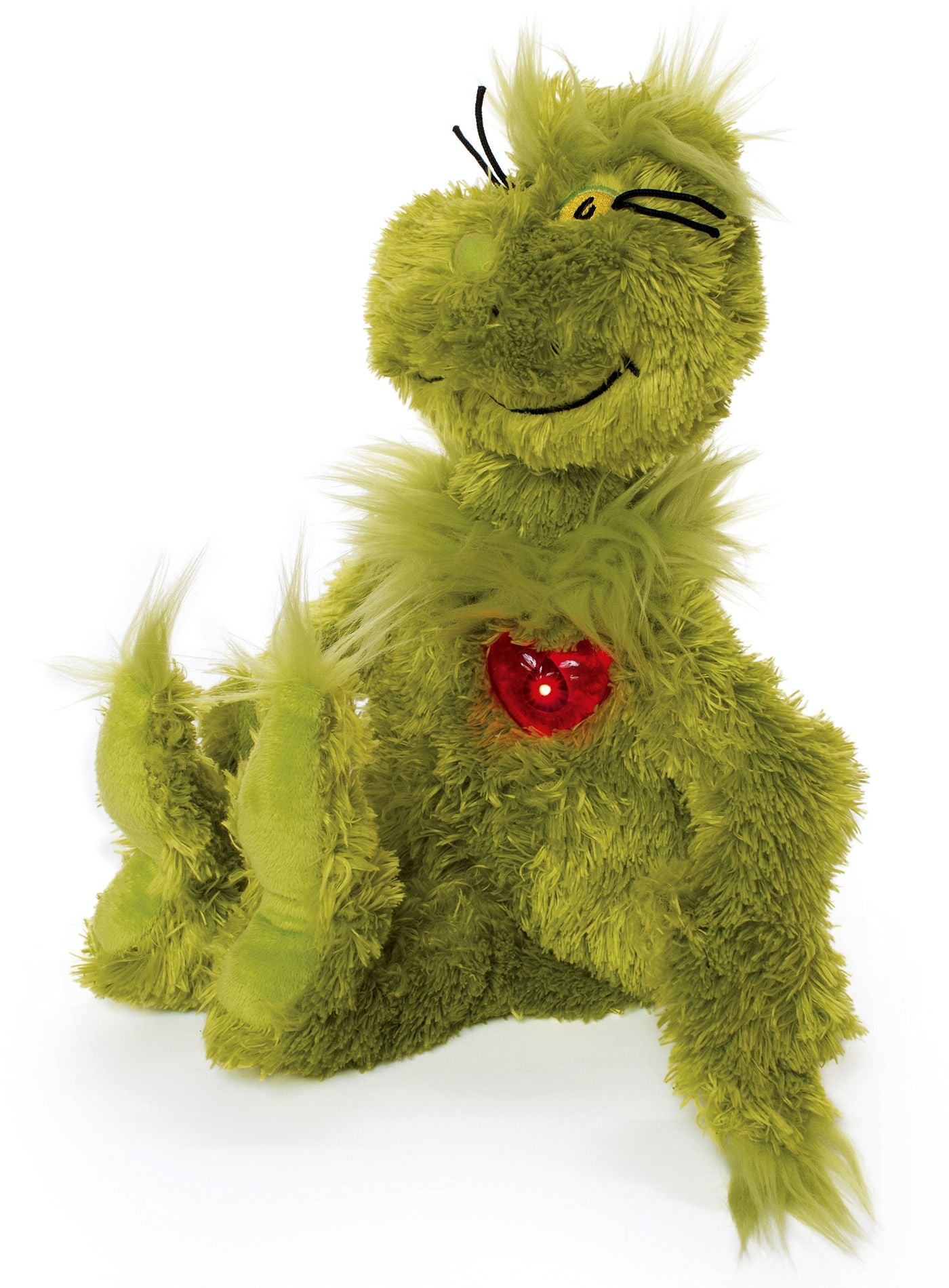 Grinch with Light Up Heart