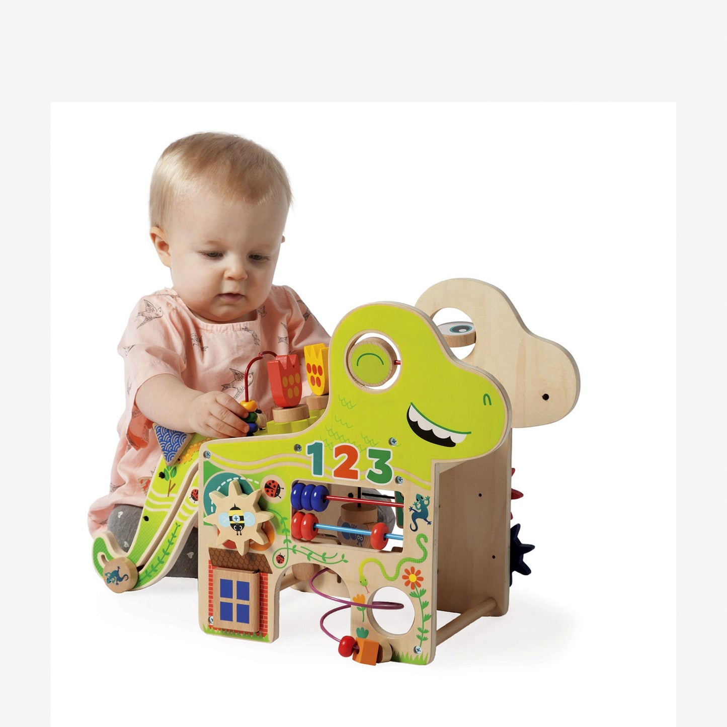 Playful Dino (tail tied underneath product)