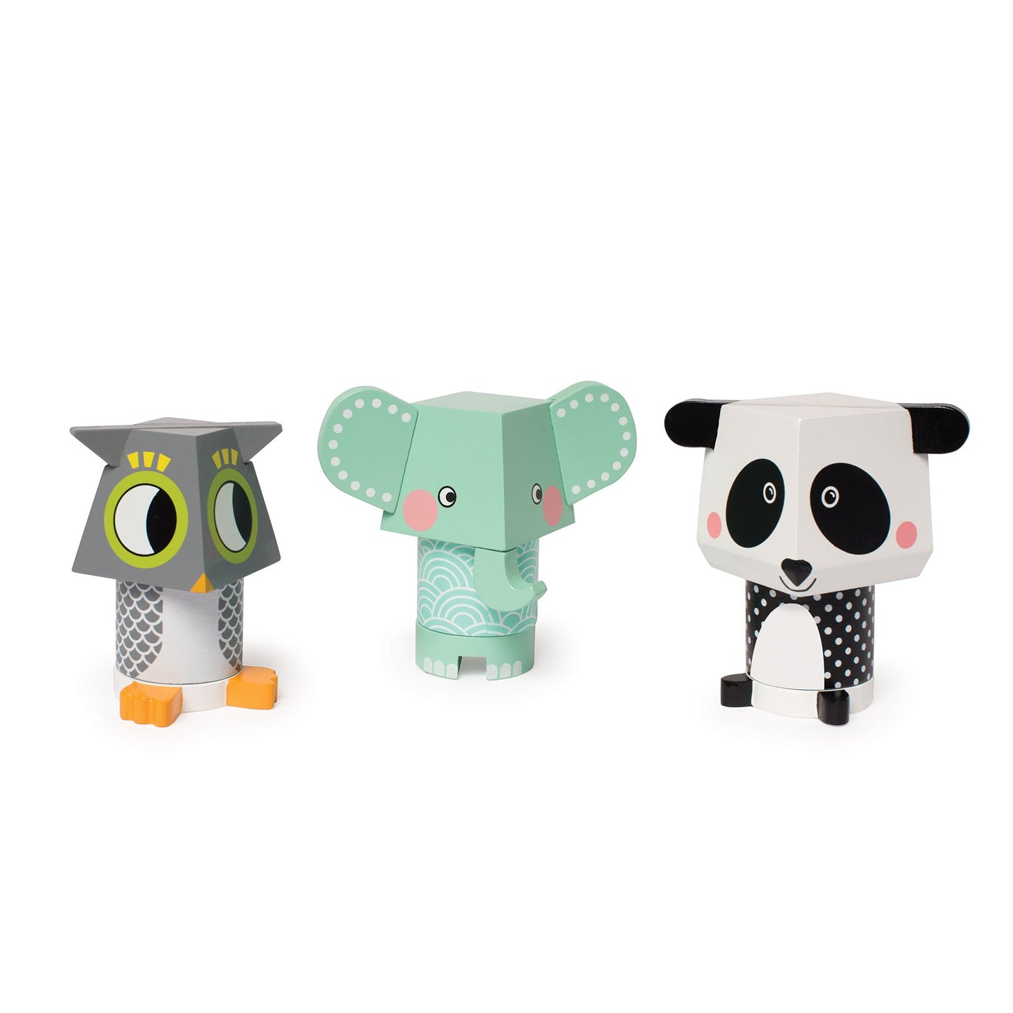 Manhattan Toy Mix and Match Magnetic Stackers (Panda, Owl, Elephant)