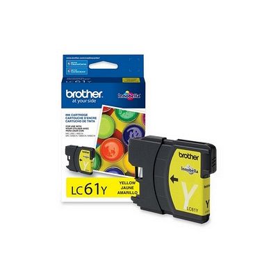 Brother LC61Y Yellow Ink Cartridge Standard Yield