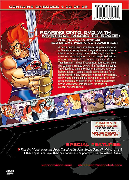 Thundercats: Season 1, Vol. 1 [6 Discs]