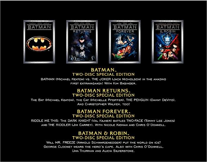Batman: The Motion Picture Anthology 1989-1997 [8 Discs]