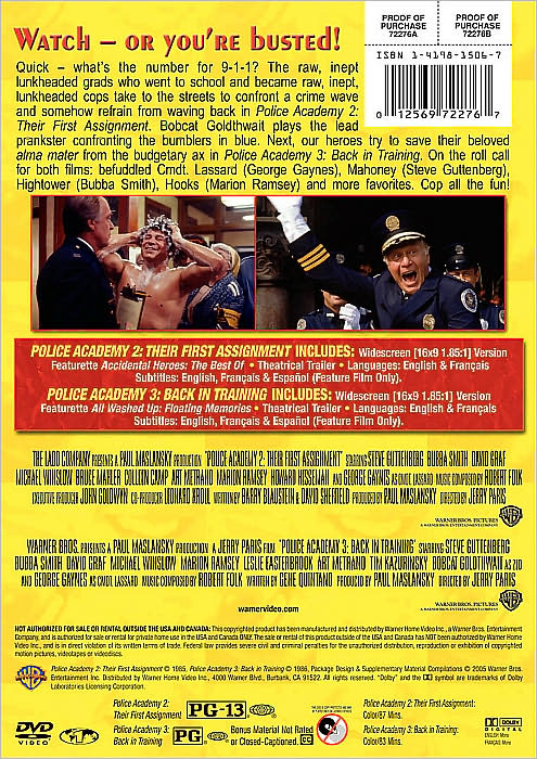 Police Academy 2: Their First Assignment/Police Academy 3: Back in Training