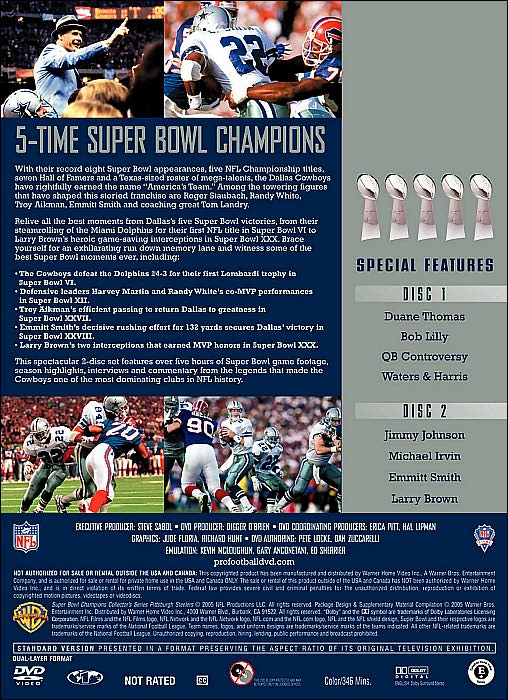 Dallas Cowboys: Super Bowl Champions [2 Discs]