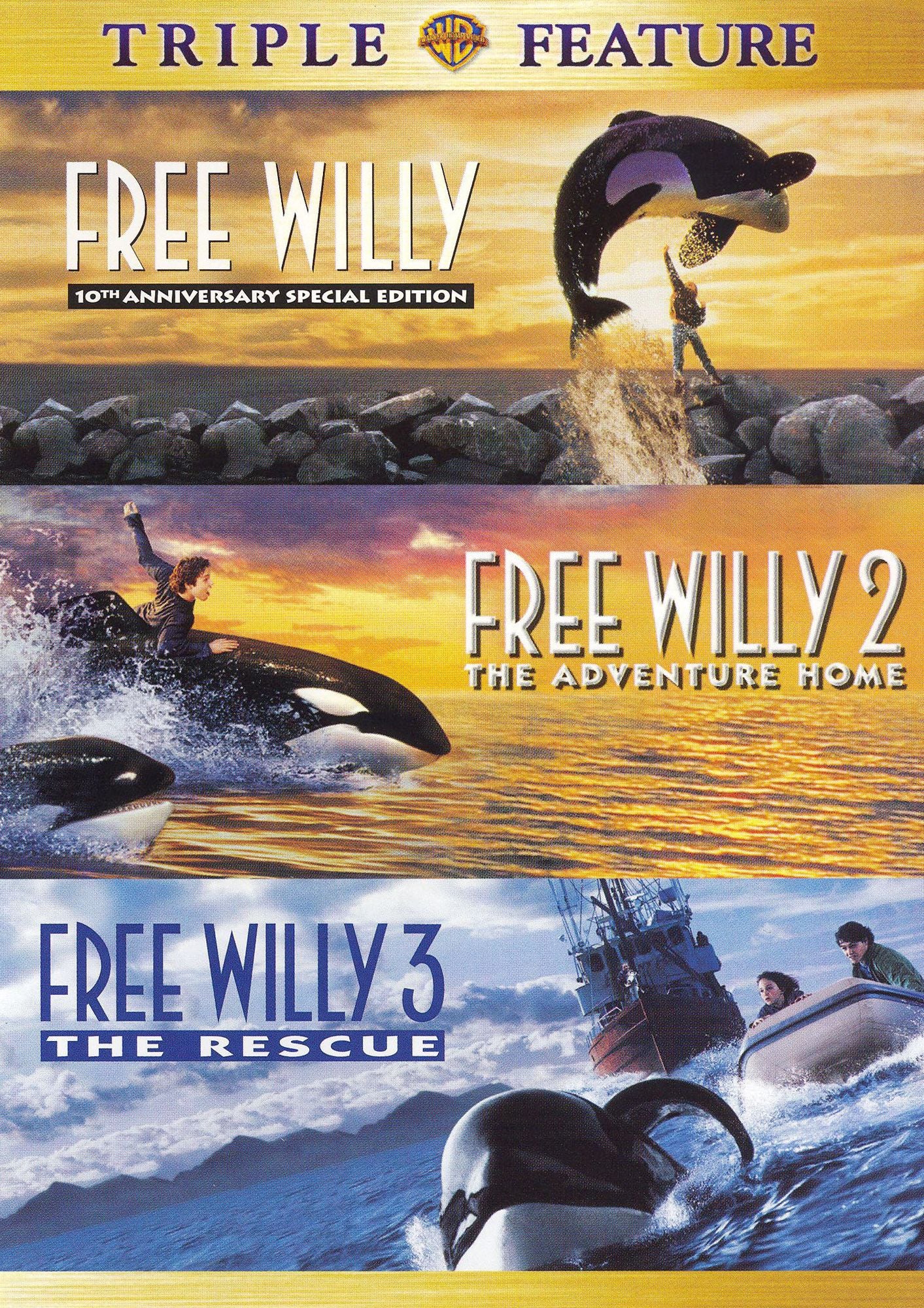 Triple Feature: Free Willy/Free Willy 2 - The Adventure Home/Free Willy 3 - The Rescue