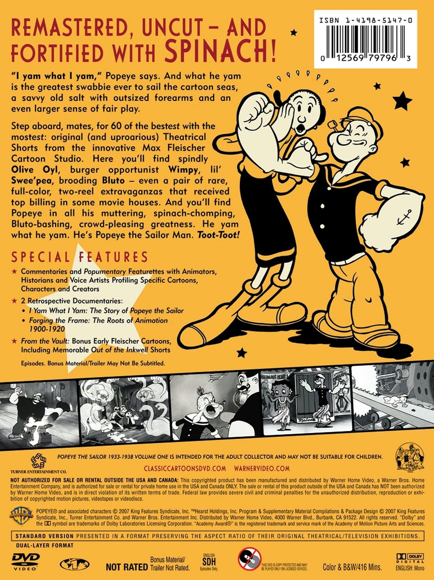 Popeye the Sailor: 1933-1938, Vol. 1 [4 Discs]