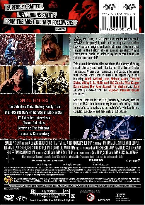 Metal: A Headbanger's Journey [2 Discs]