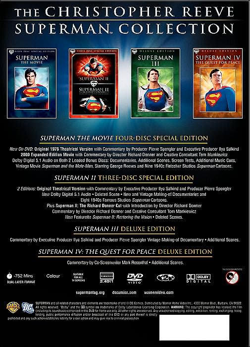 The Christopher Reeve Superman Collection [8 Discs]