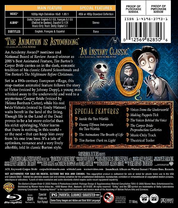 Tim Burton's Corpse Bride [Blu-ray]