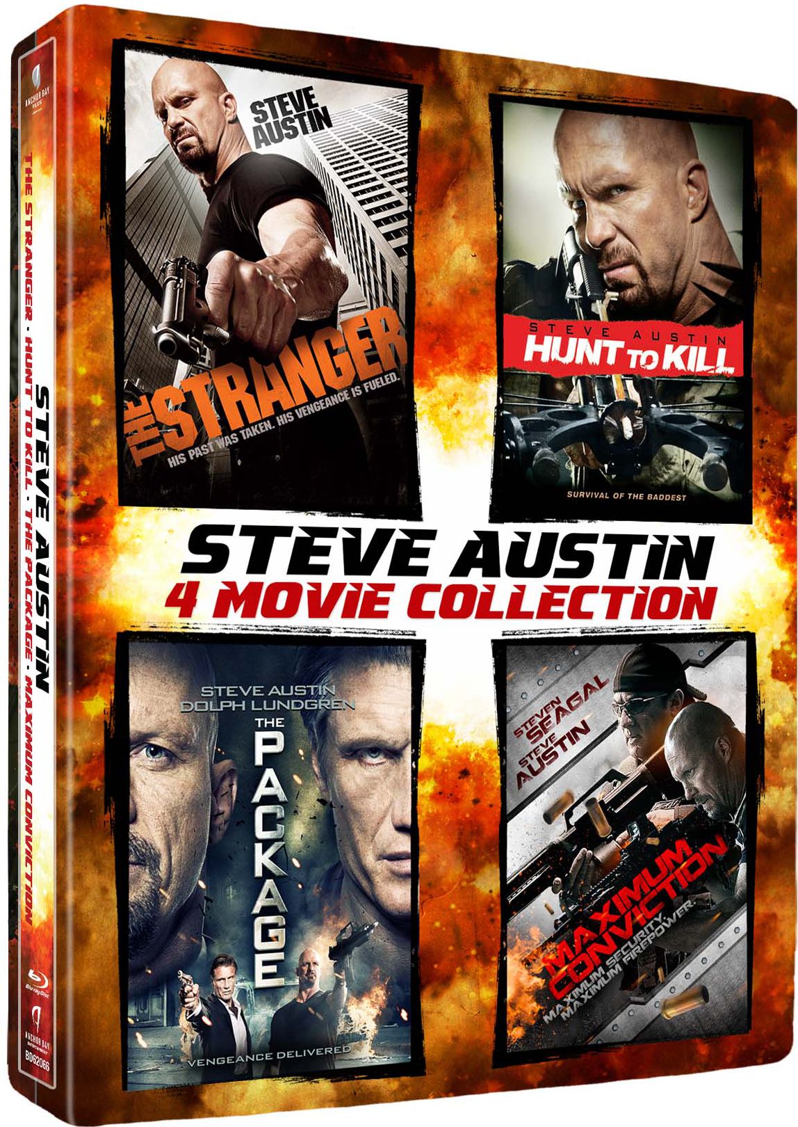 Steve Austin 4-Pack [The Stranger / Hunt To Kill / The Package / Maximum Conviction]