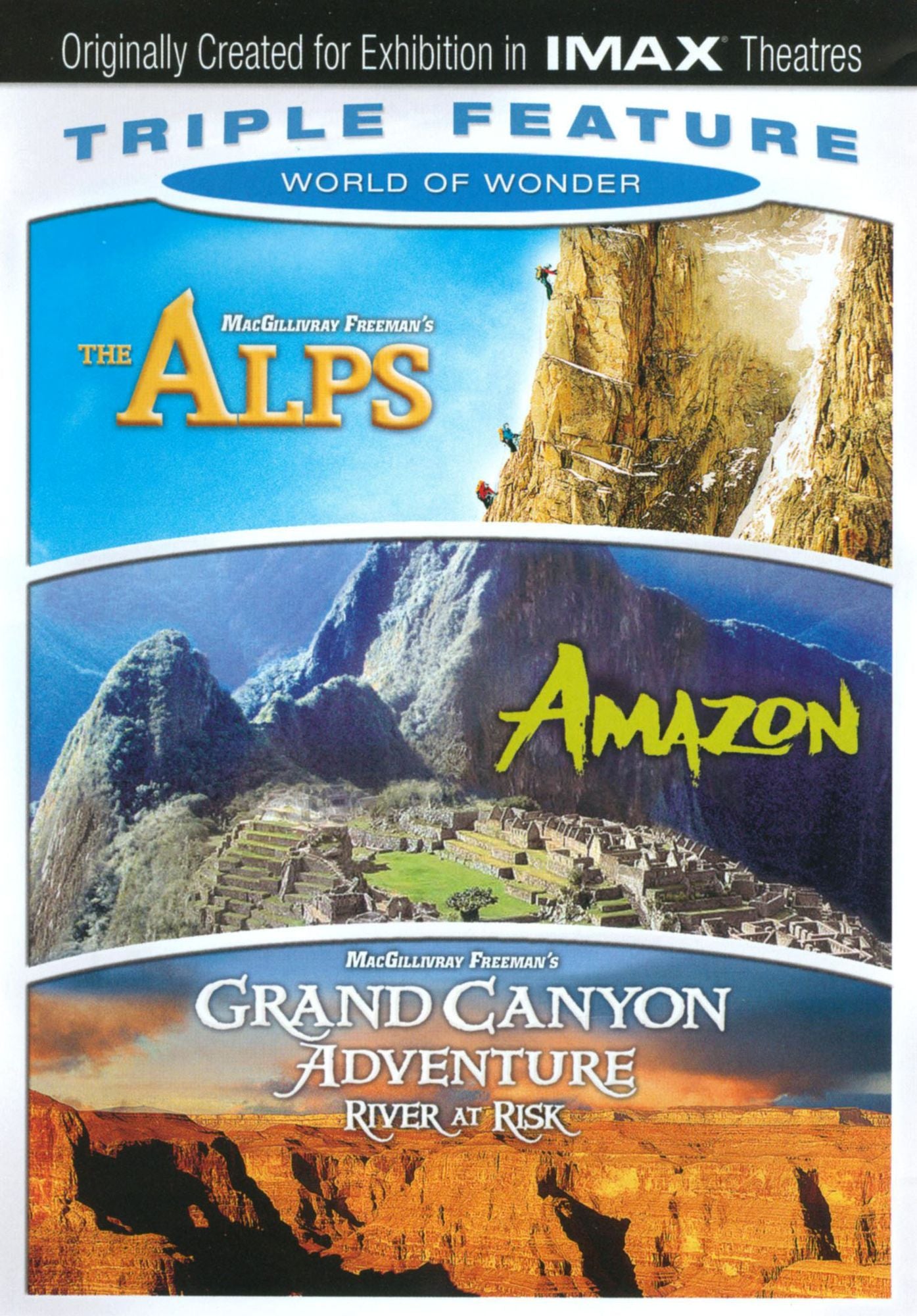 World of Wonder Triple Feature: The Alps/Amazon/Grand Canyon Adventure: River at Risk [3 Discs]