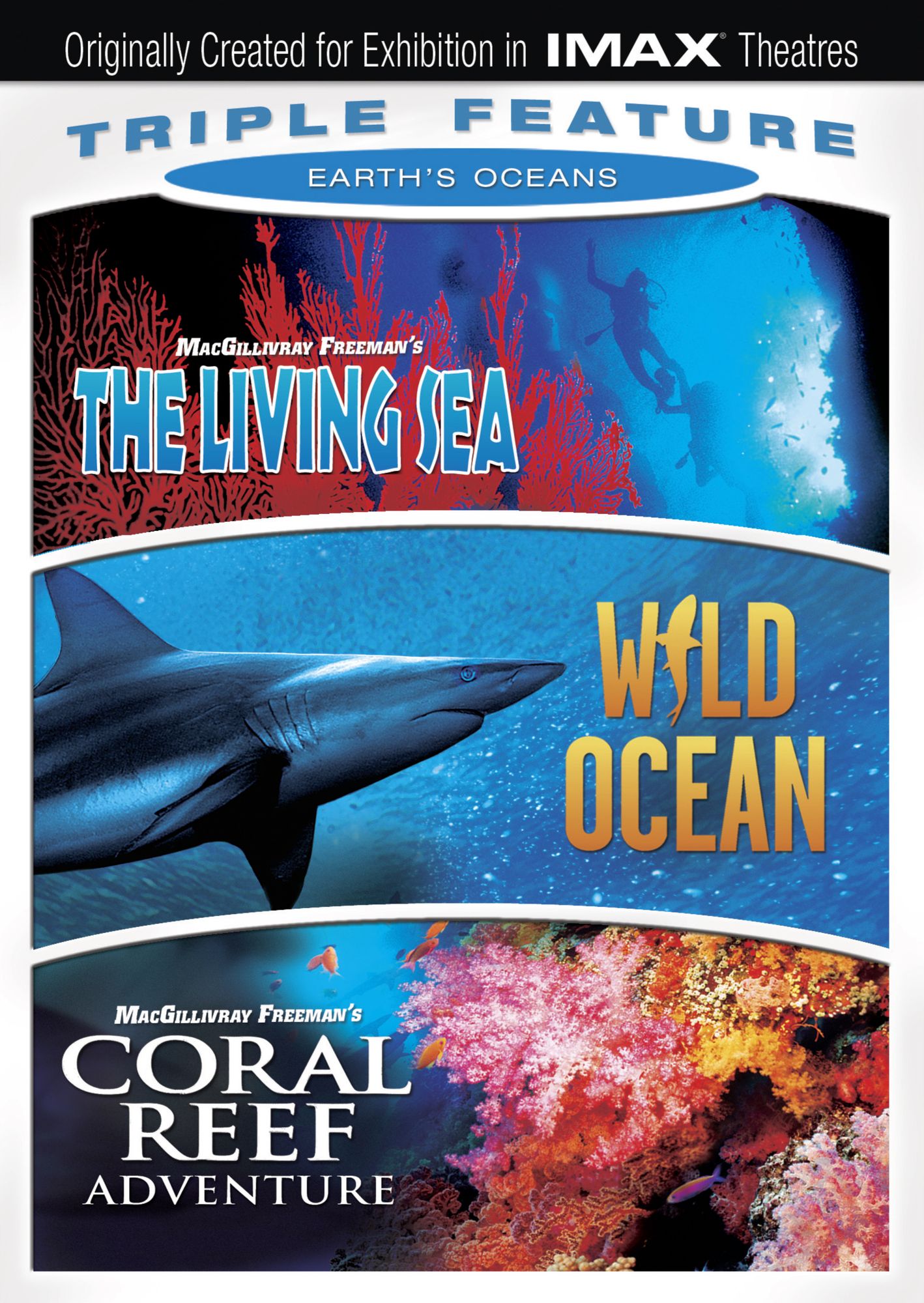Earth's Oceans Triple Feature: The Living Sea/Wild Ocean/Coral Reef Adventure [3 Discs]
