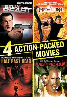 4 Action-Packed Movies Collection: Belly of the Beast/Half Past Dead/Half Past Dead 2/The Medallion