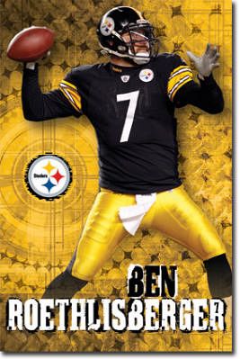 Poster Pittsburgh Steelers Ben Roethlisberger Sports Poster Print - 2