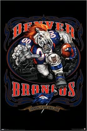 Broncos logo - Runnning Back 09 - Poster
