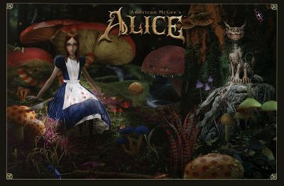 Alice in Wonderland - Mushroom Garden - Poster