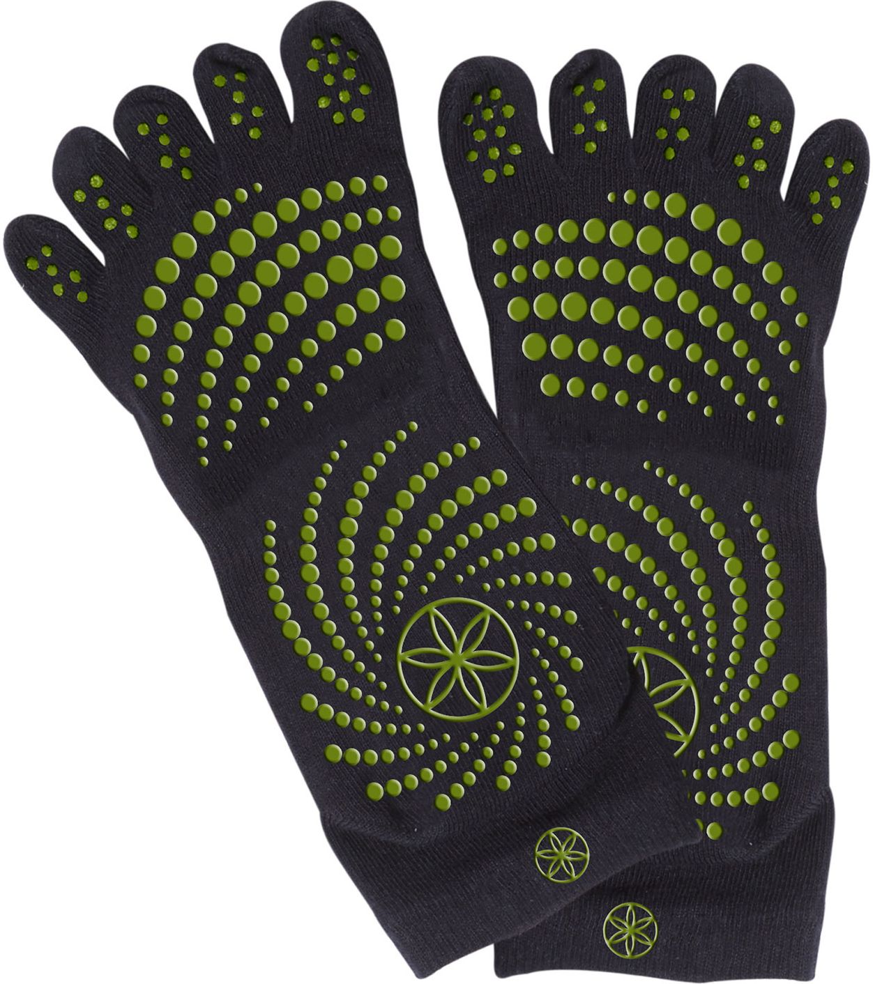 Grippy Yoga Socks: Sm Fern Gree