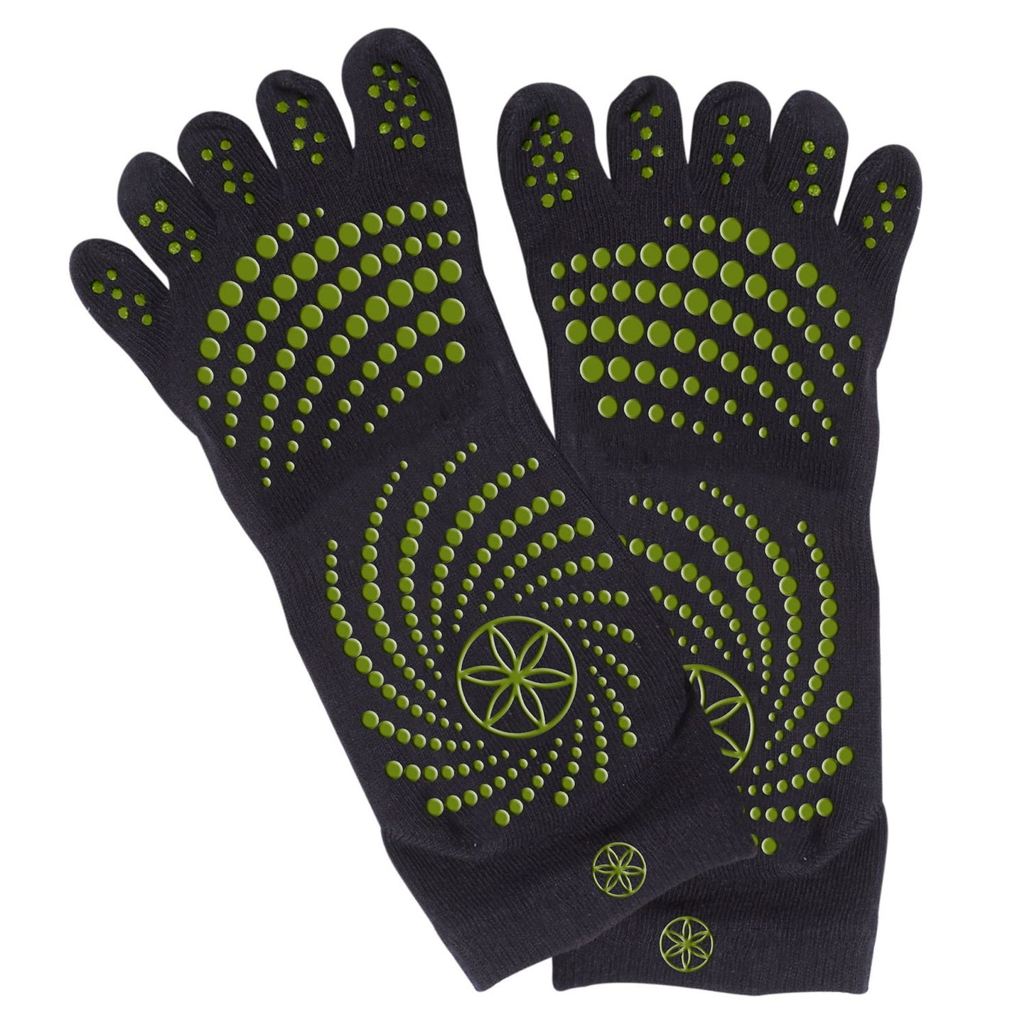Grippy Yoga Socks: M/l Fern Gre