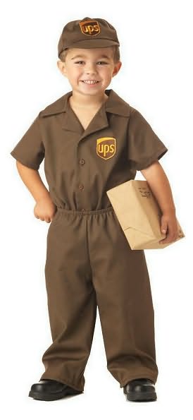 UPS Guy Toddler Costume: Size 3-4