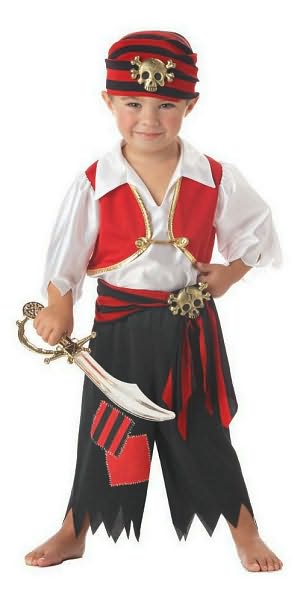 Ahoy Matey! Pirate Toddler Costume: Size Toddler (3-4)