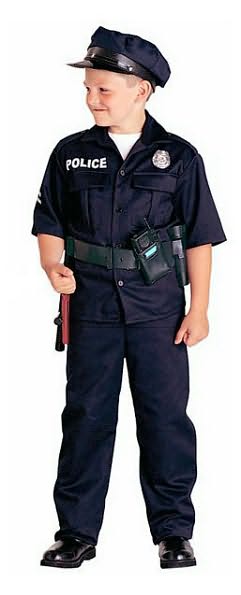 Police Officer Child Costume: Size Medium (8-10)