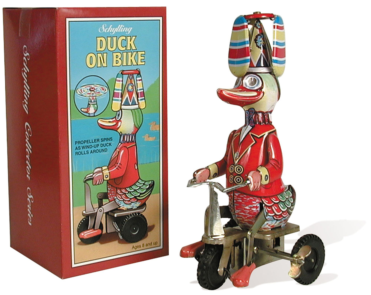Schylling Wind-Up Duck On Bike
