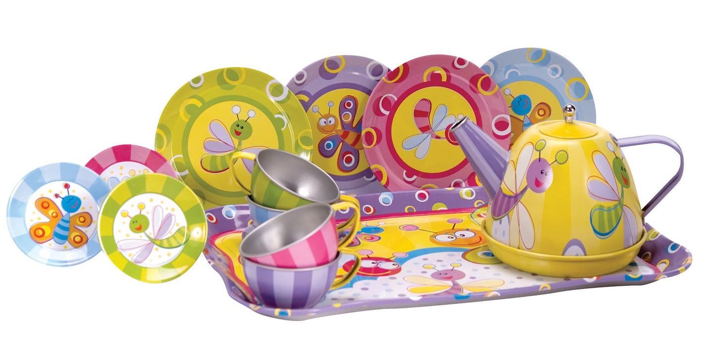 Schylling Summer Bug Tin Tea Set