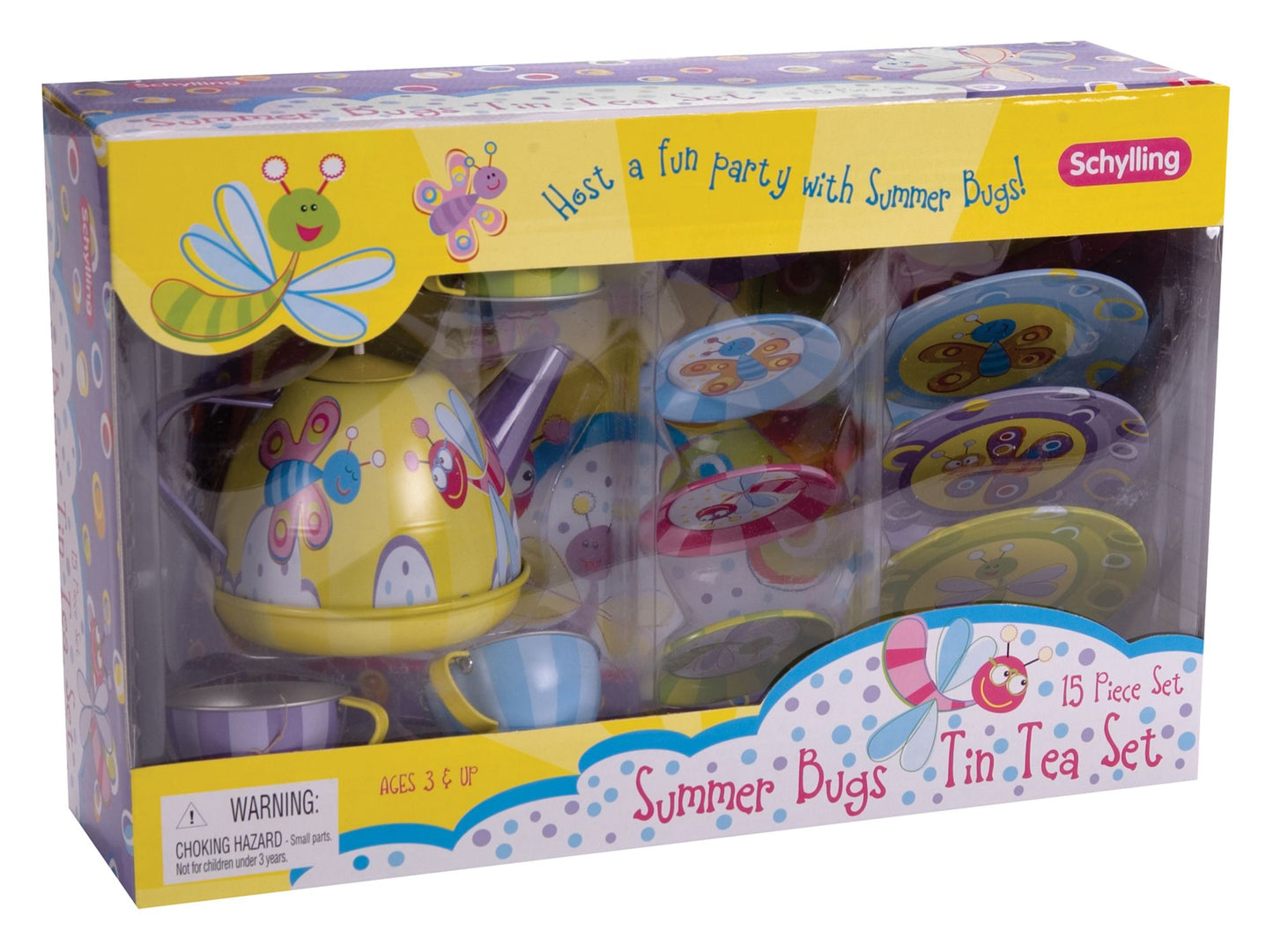 Schylling Summer Bug Tin Tea Set