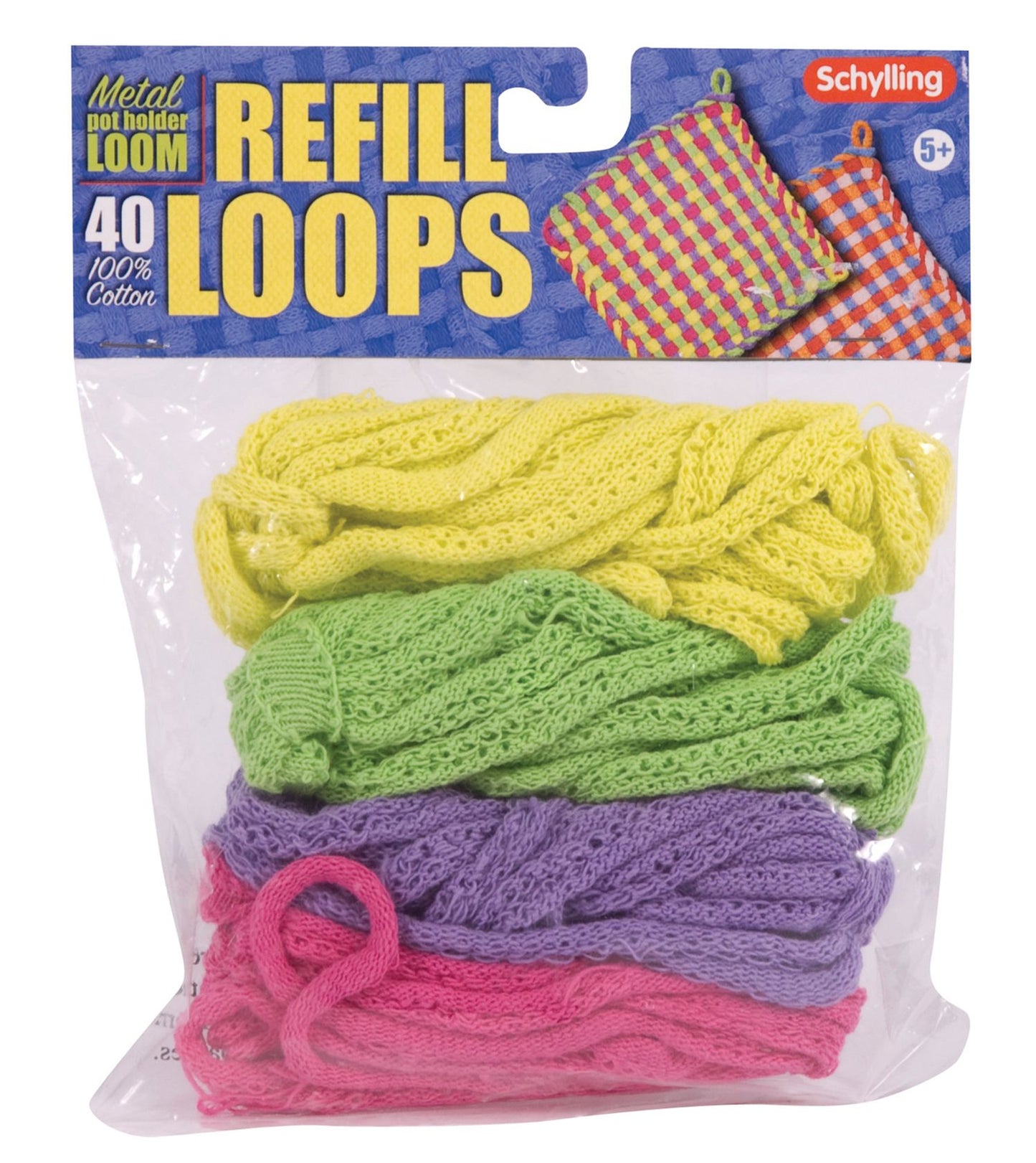 Schylling Loop Refill For Metal Potholder Loom - Colors Vary